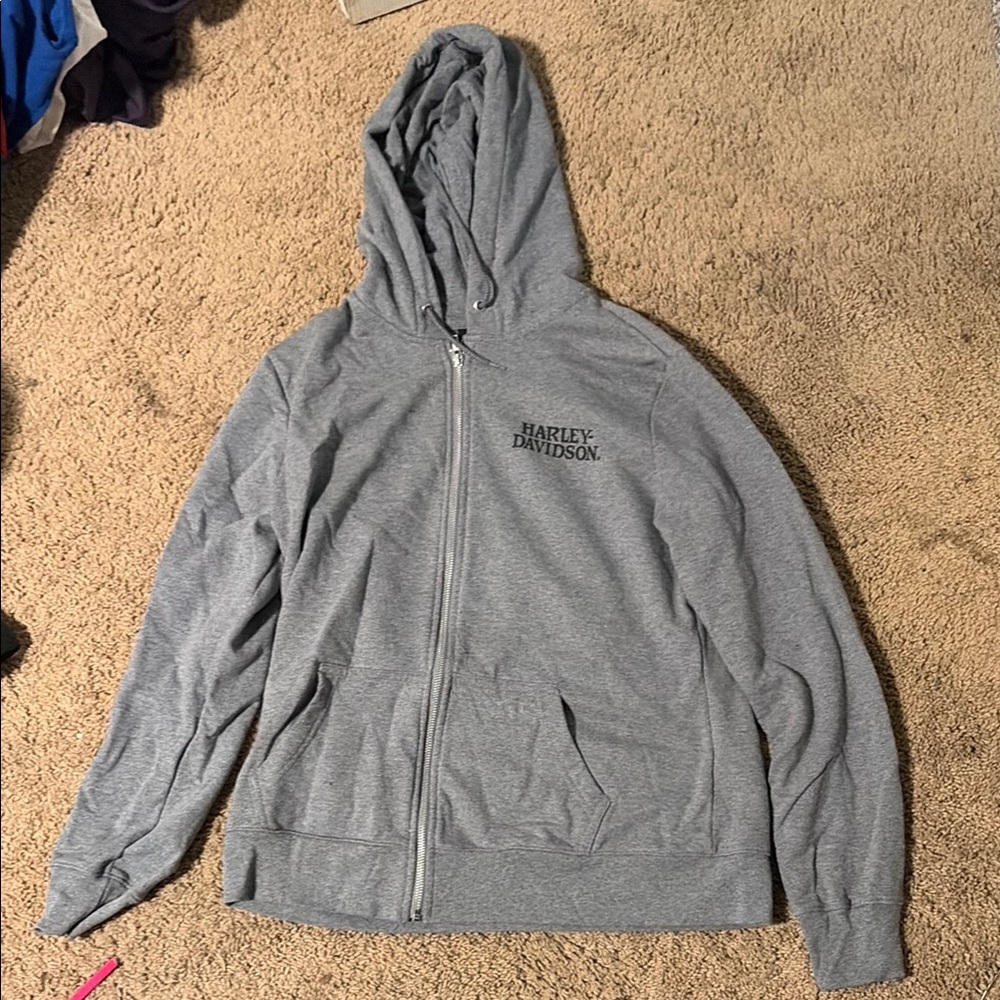 Harley-Davidson Heather Gray Full-Zip Hooded Jacket